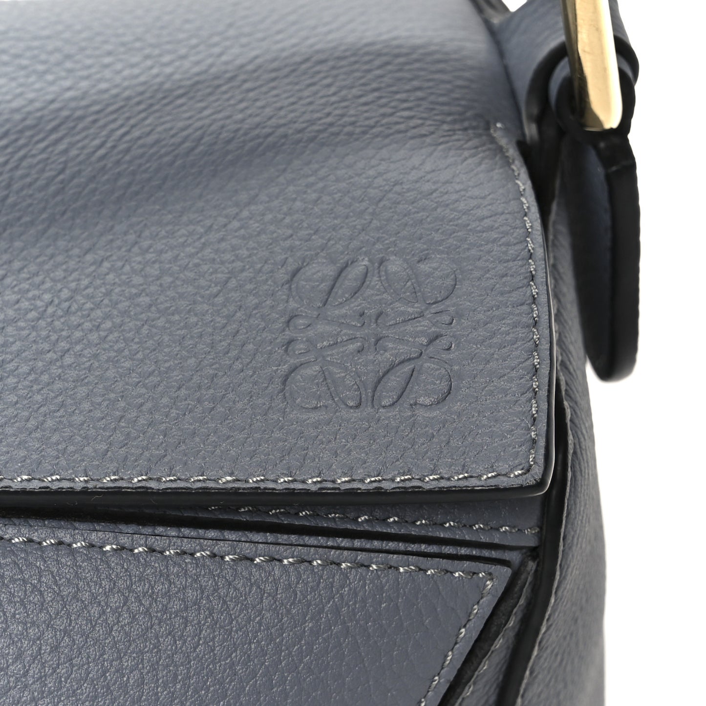 Soft Grained Calfskin Small Puzzle Bag Pearl Grey