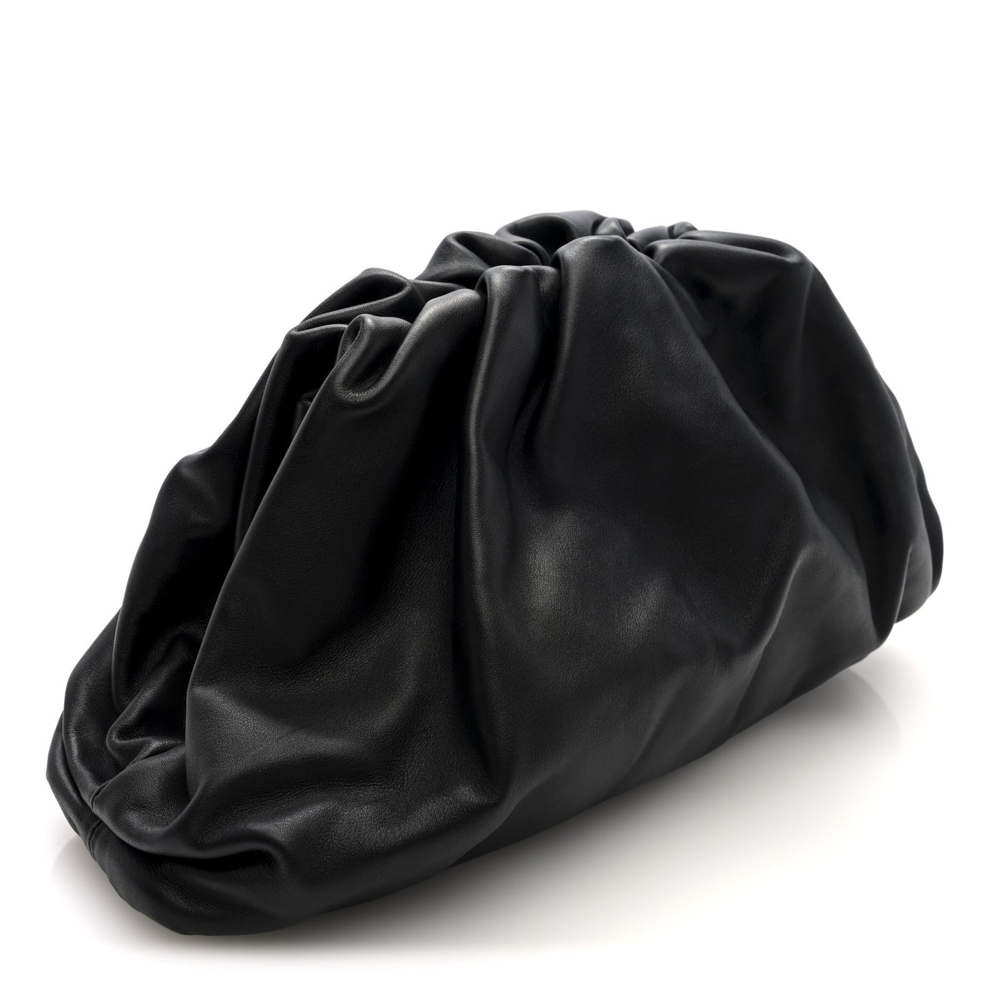 Smooth Butter Calf The Pouch Oversized Clutch Black