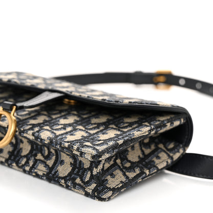 Christian Dior Oblique Saddle Belt Bag Blue 9 of 9