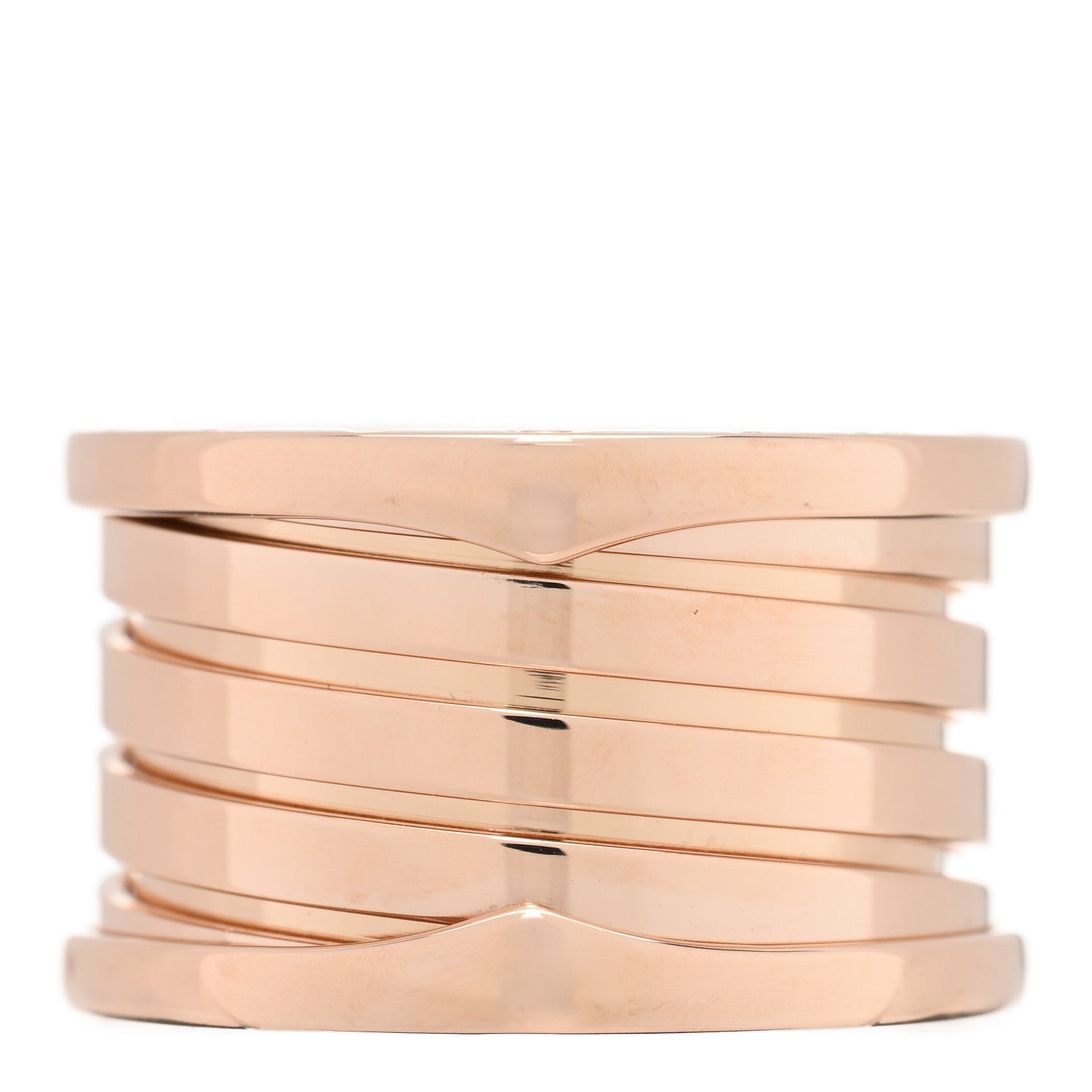 Bulgari 18K Rose Gold B.Zero1 Five-Band Anniversary Ring 53 6.25 3 of 5