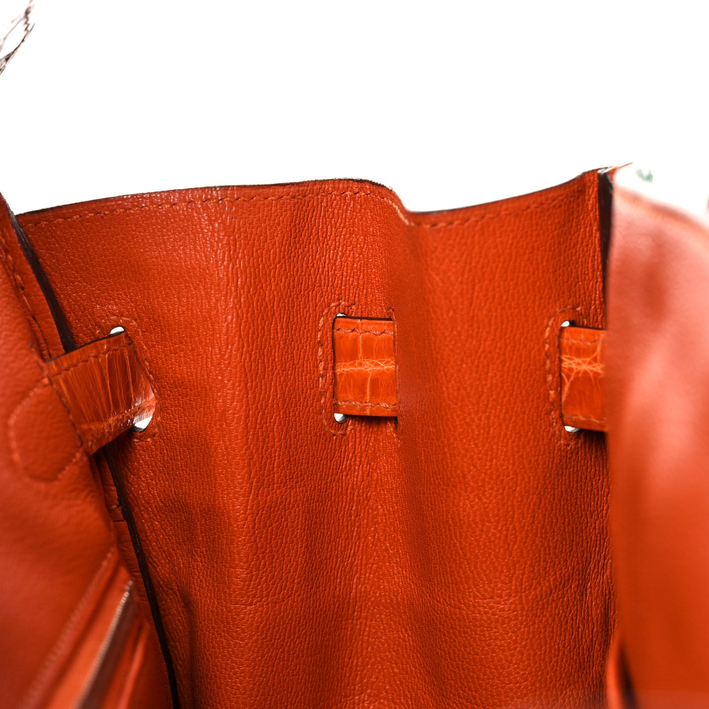 Shiny Niloticus Crocodile Horseshoe Birkin 30 Vert Emeraude Orange Miel