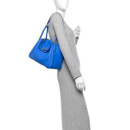 Hermes Taurillon Clemence Lindy 30 Bleu Hydra 2 of 10