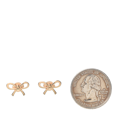Tiffany 18K Yellow Gold Bow Earrings 2 of 5