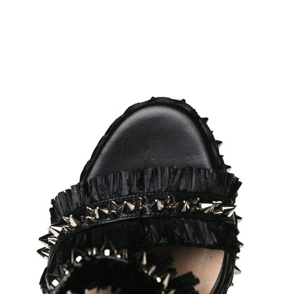 Christian Louboutin Voltinoudou 110mm Tie Cruise Raffia Spike Wedge 38 11 of 14