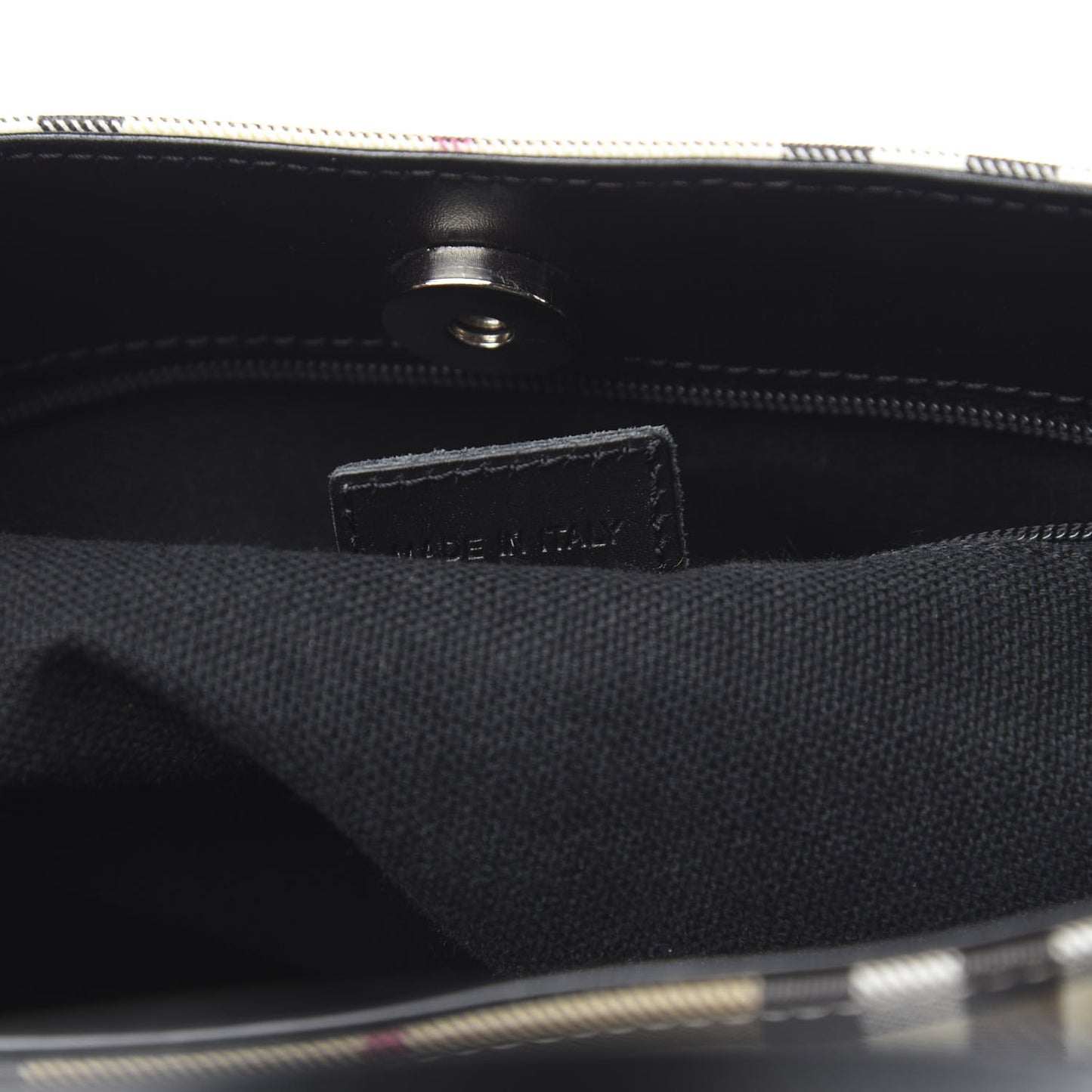 House Check Medium Tote Black
