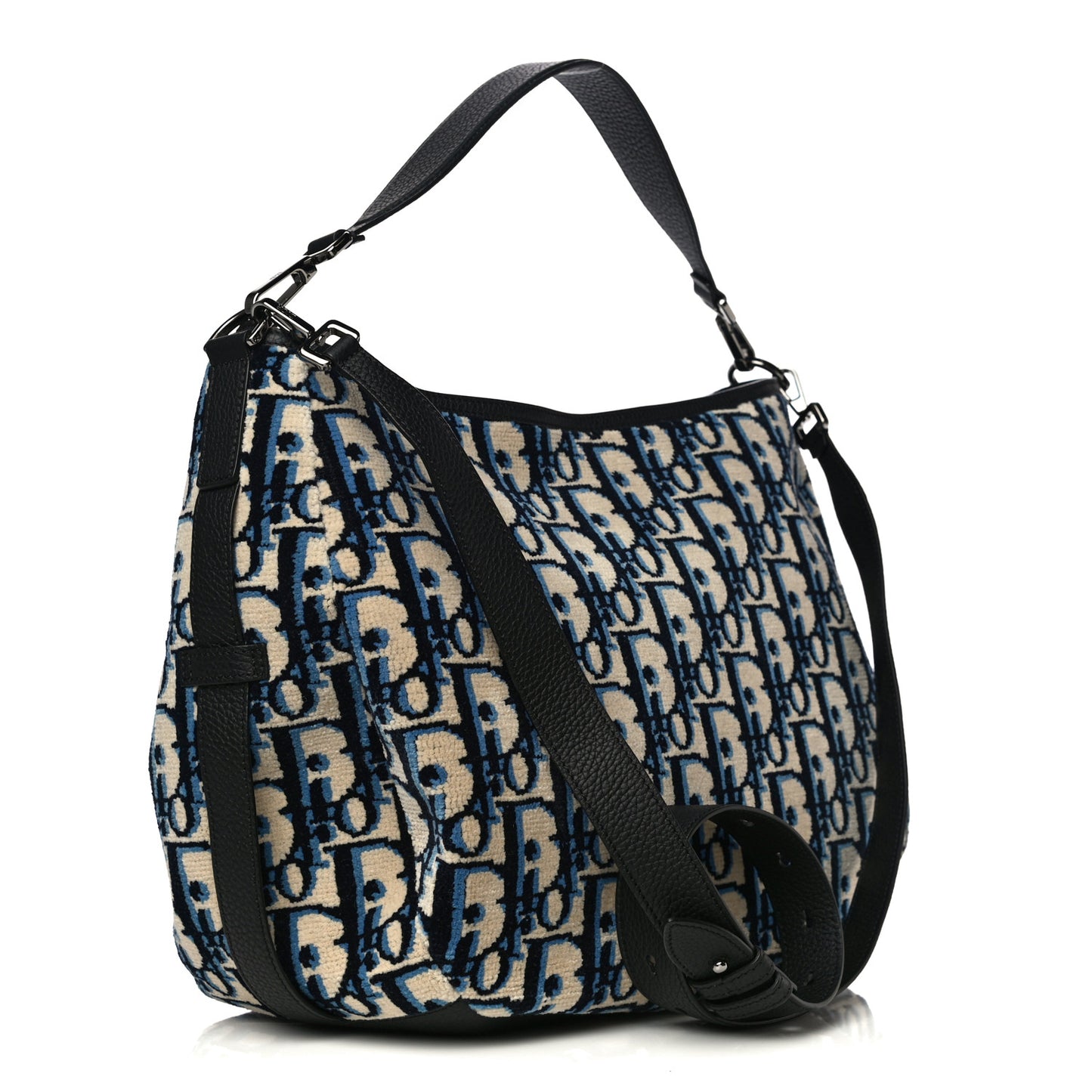 Oblique Saddle Soft Bag Bleu Marine