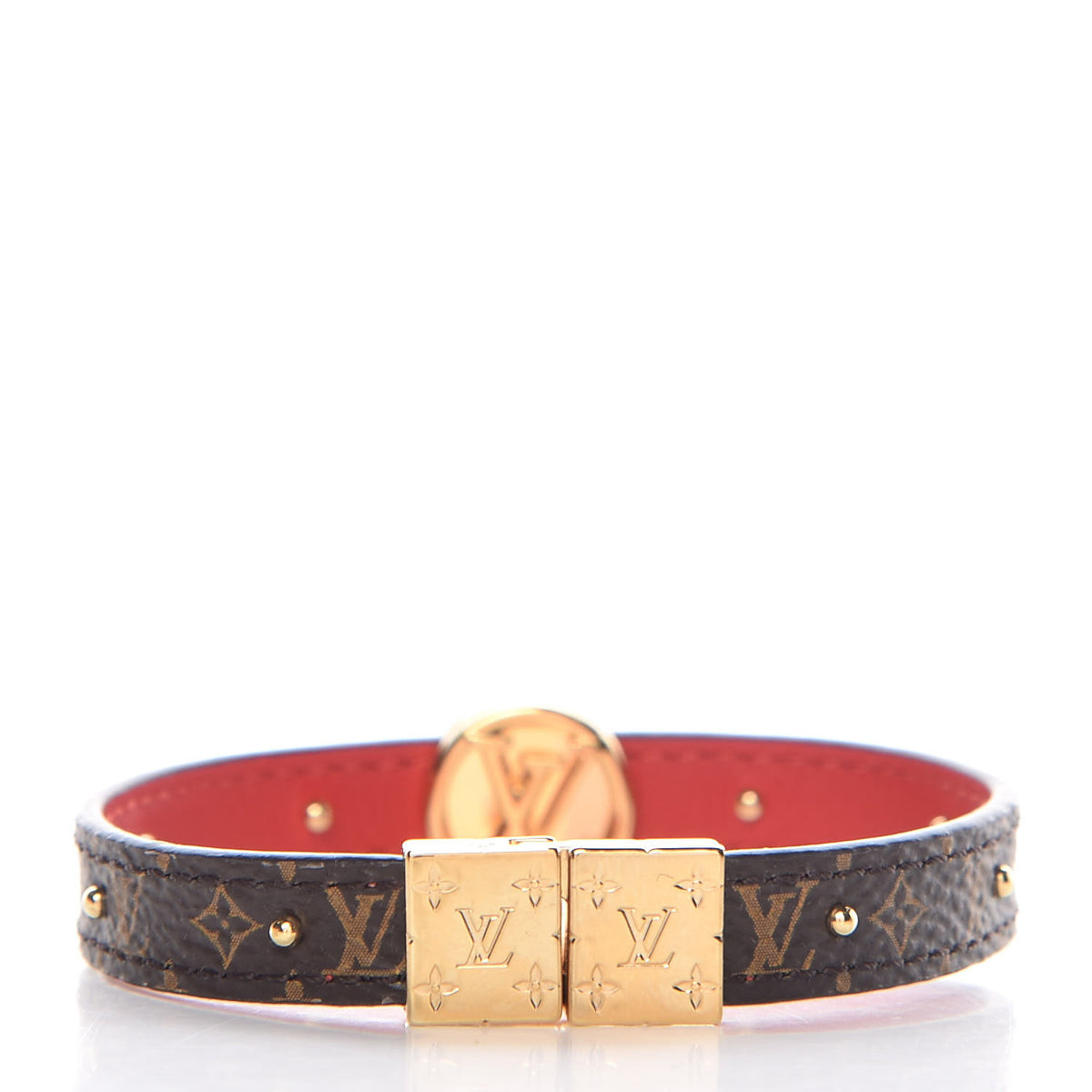 Louis Vuitton Monogram LV Circle Reversible Bracelet Rouge 3 of 7