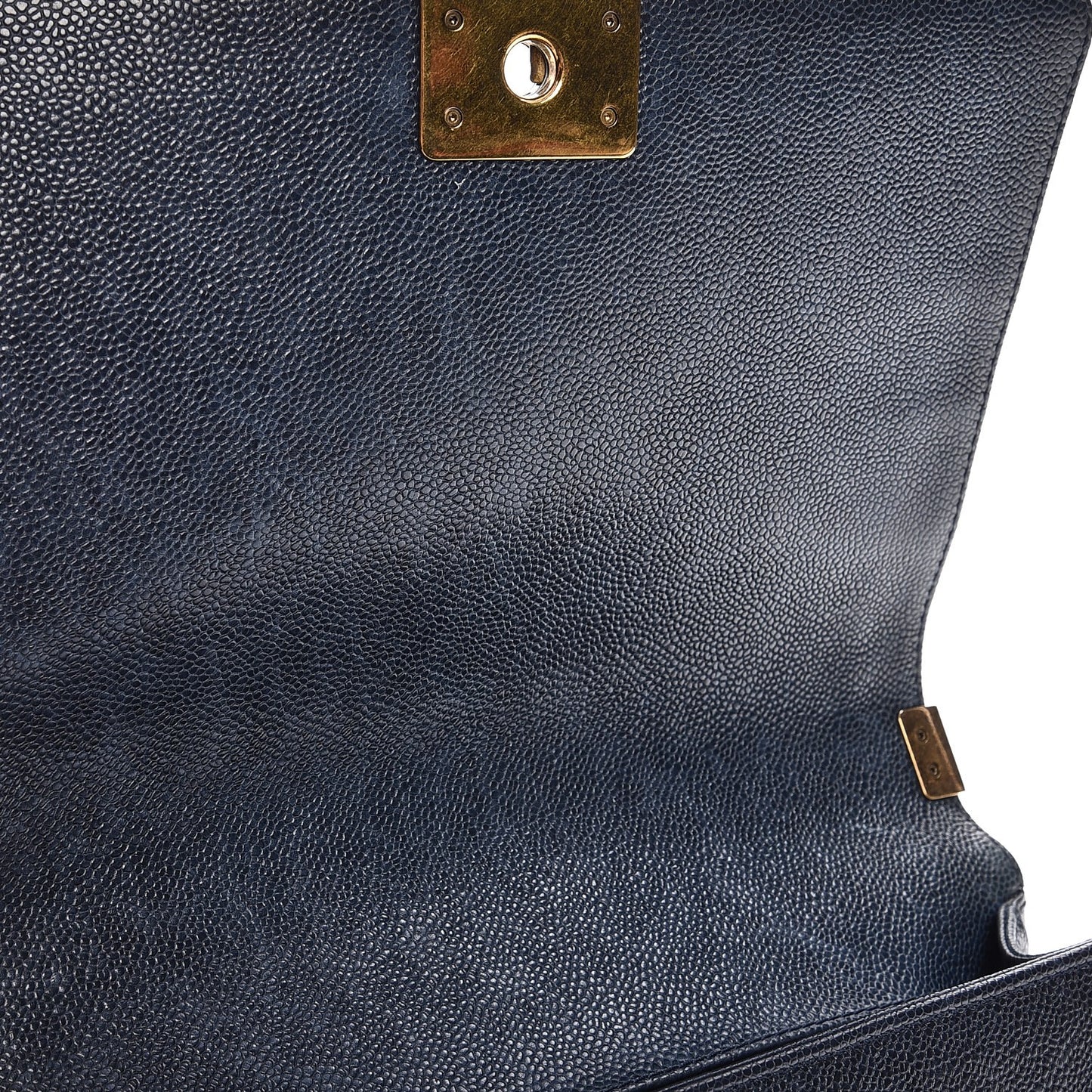 Caviar Quilted New Medium Boy Flap Dark Navy Blue