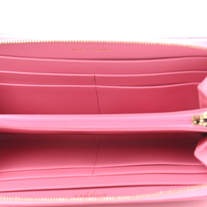 Chanel Caviar Quilted Large Gusset Zip Around Wallet Pink 5 of 9