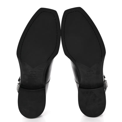 Christian Dior Polished Calfskin Mens Buckle Monk Shoe 44 Black 5 of 10
