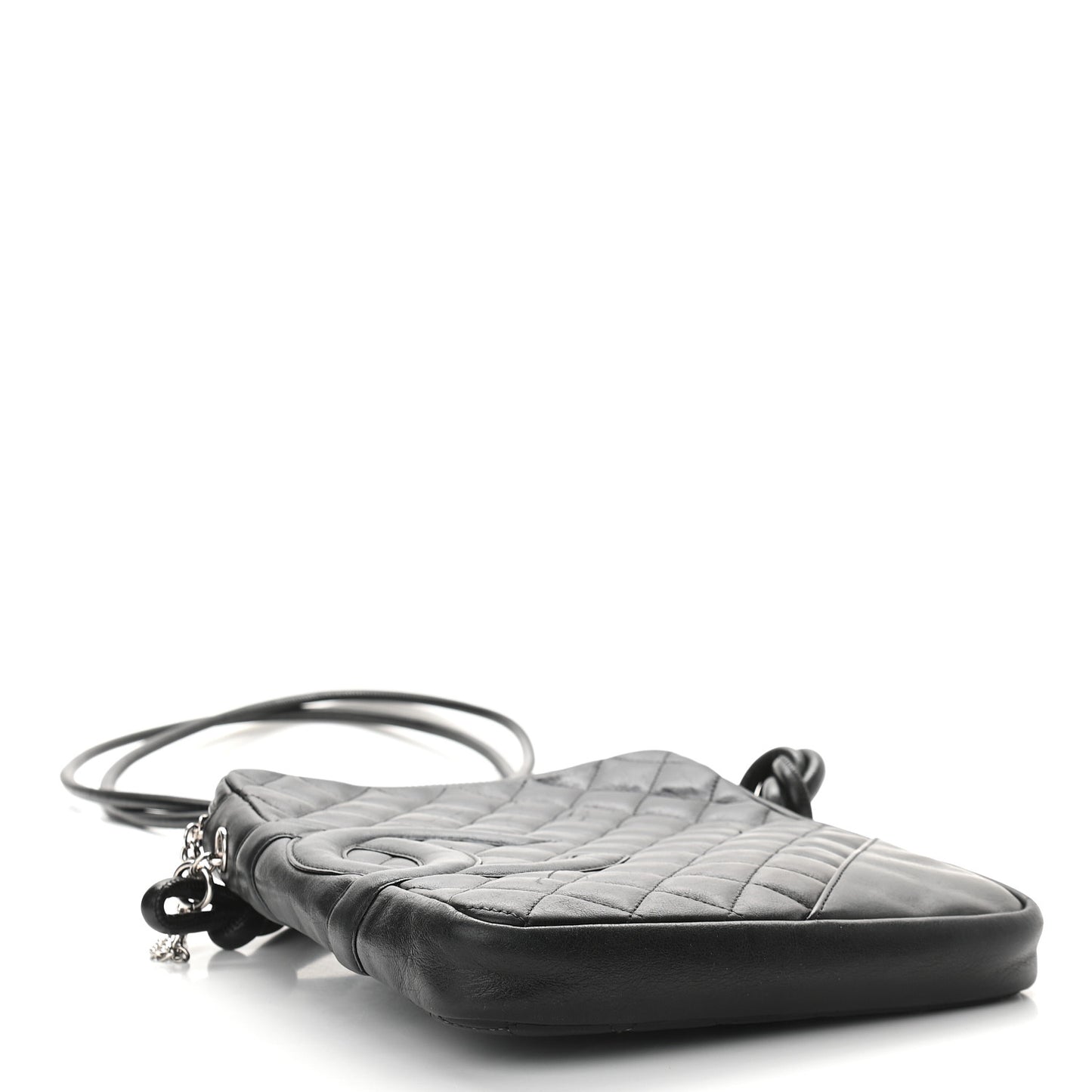 Calfskin Quilted Medium Cambon Messenger Black