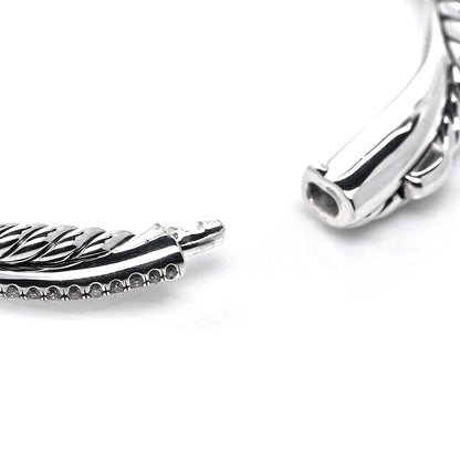 David Yurman Sterling Silver Diamond Infinity Bracelet 6 of 8