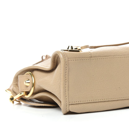 Balenciaga Chevre Gold Metallic Edge Hardware Mini City Beige Oryx 7 of 8