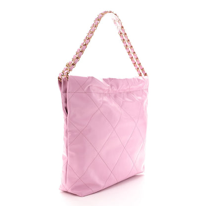 Chanel Shiny Calfskin Quilted Small Chanel 22 Pink 3 of 10