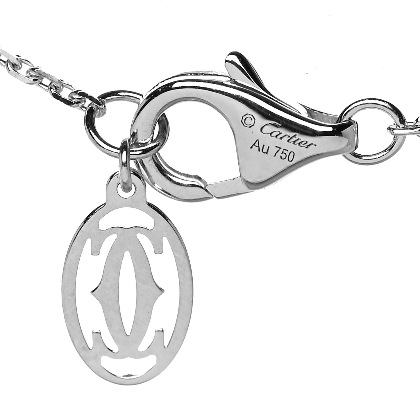 18K White Gold Diamond XS D'Amour Pendant Necklace