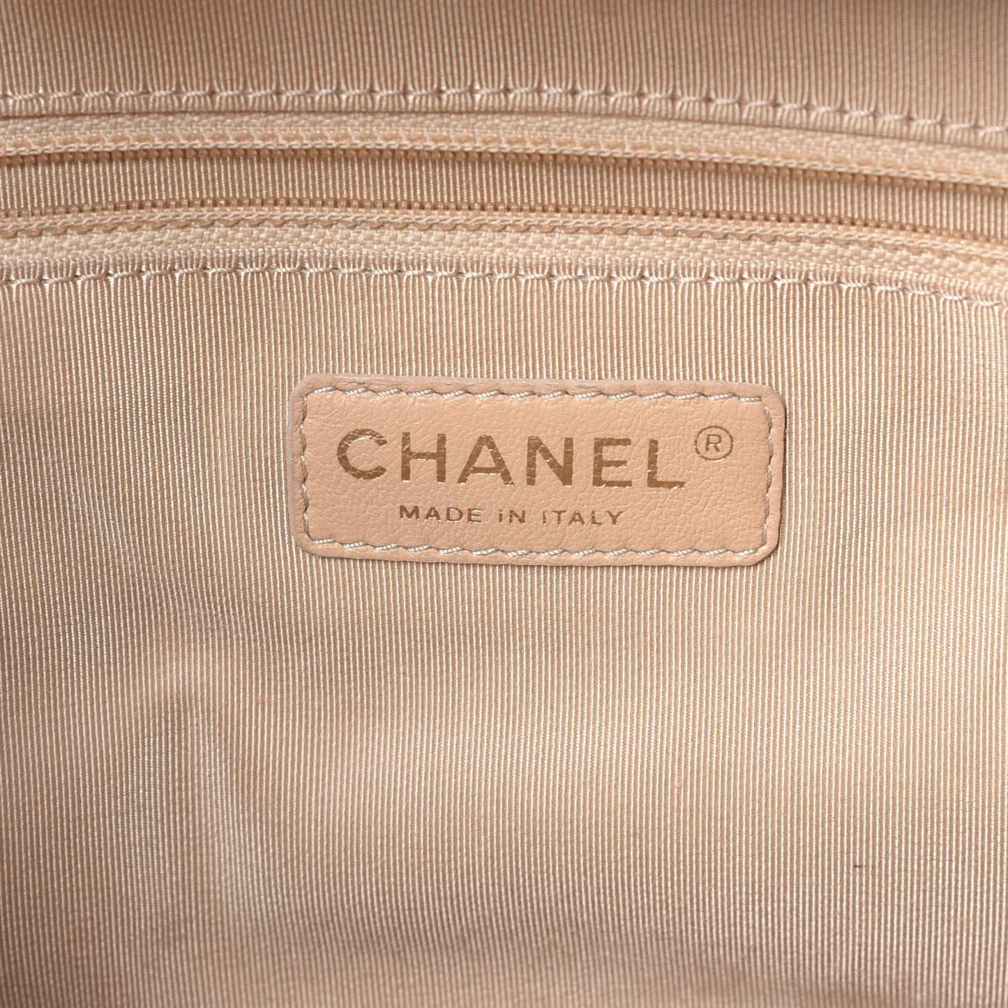 Calfskin Quilted In The Mix Shopping Tote Beige Black