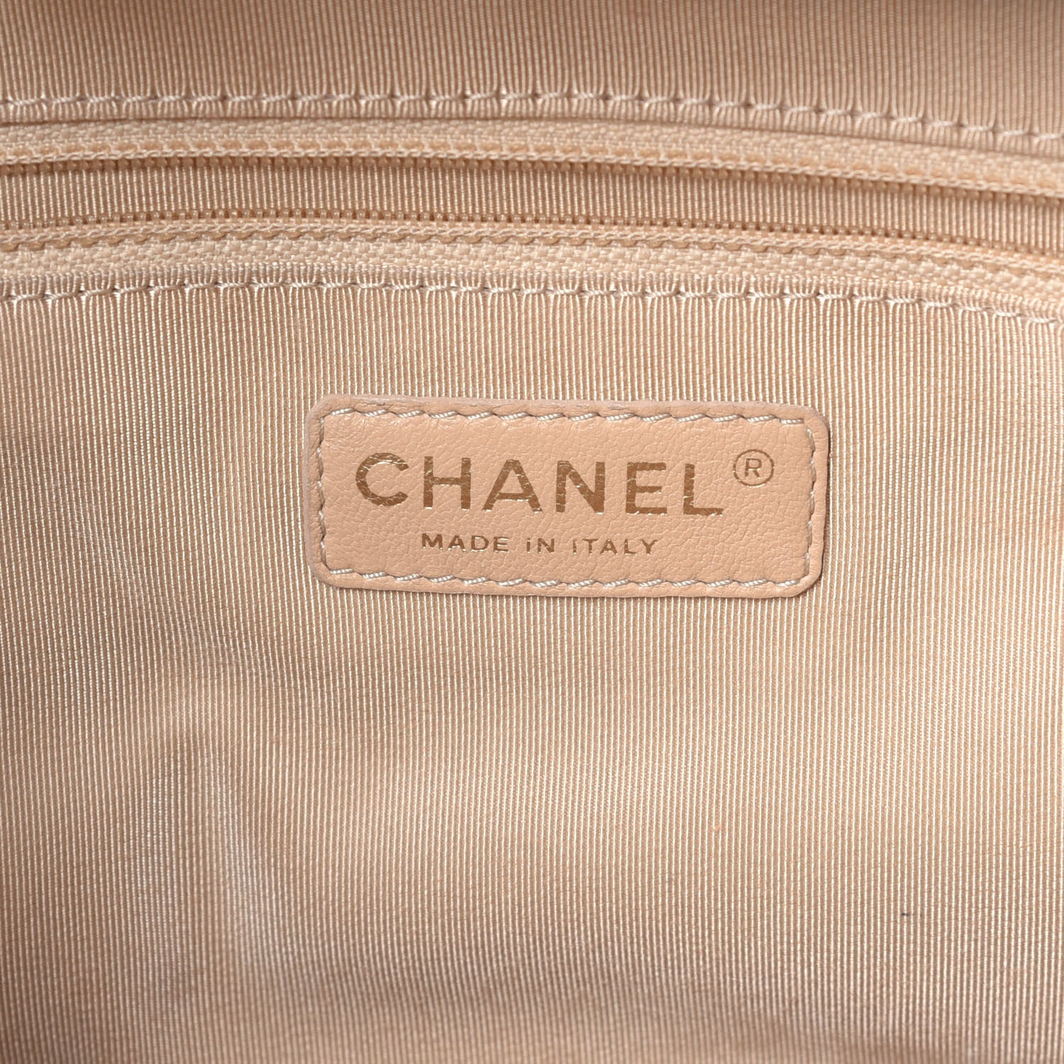 Chanel Calfskin Quilted In The Mix Shopping Tote Beige Black 12 of 20