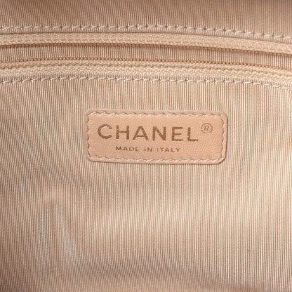 Chanel Calfskin Quilted In The Mix Shopping Tote Beige Black 12 of 20