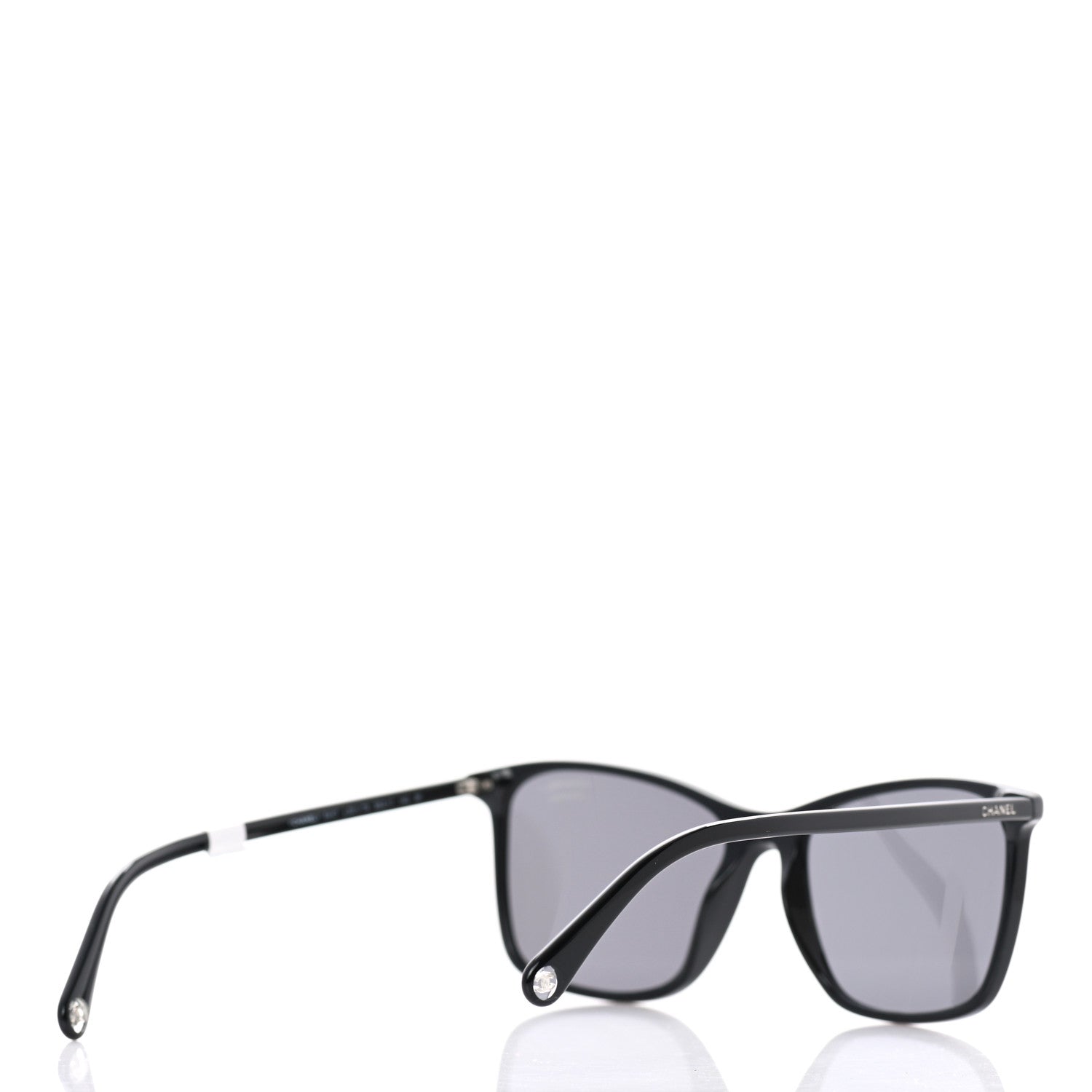 Chanel Acetate Polarized Square Sunglasses 5447 Black 4 of 8