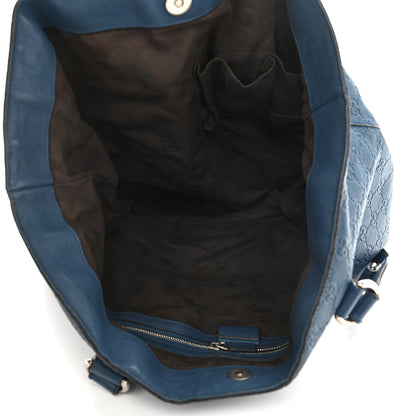 Gucci Guccissima Medium Icon Bit Tote Blue 4 of 23