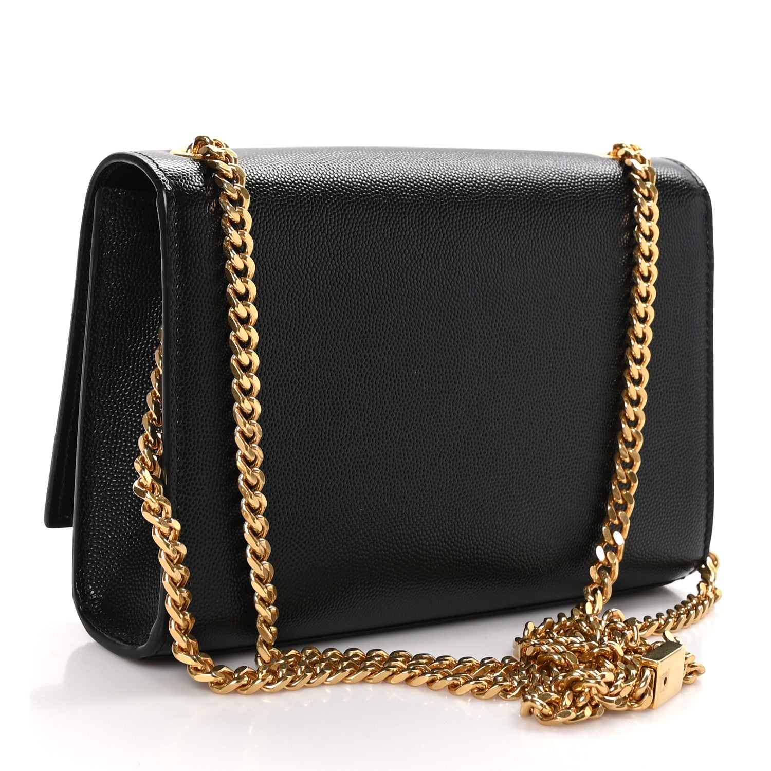 Saint Laurent Grain De Poudre Small Monogram Kate Satchel Black 3 of 10