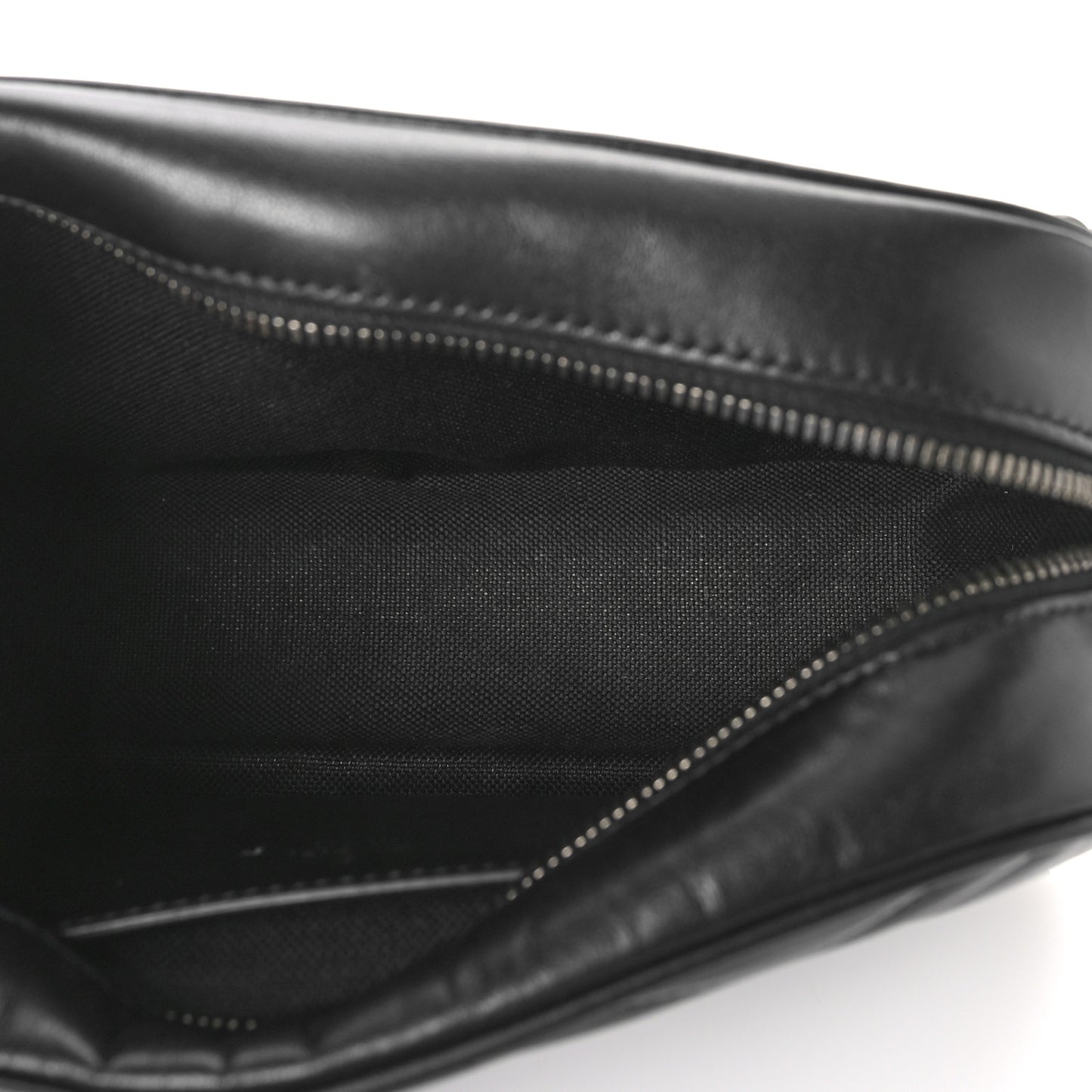 Calfskin Matelasse Monochrome Small GG Marmont Chain Shoulder Bag Black
