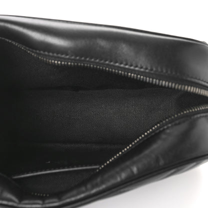 Gucci Calfskin Matelasse Monochrome Small GG Marmont Chain Shoulder Bag Black 5 of 8