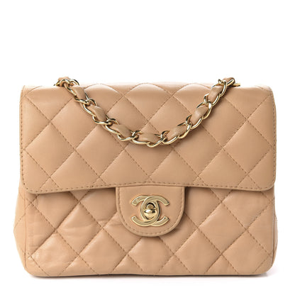 Chanel Lambskin Quilted Mini Square Flap Beige 1 of 11