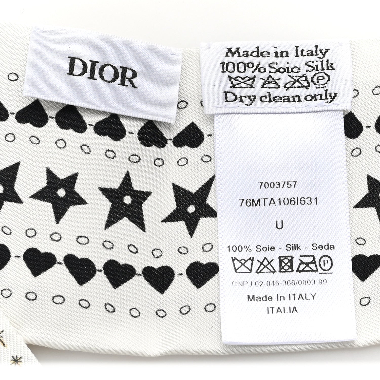 Christian Dior Silk La Papesse Tarot Mitzah Scarf White 3 of 3