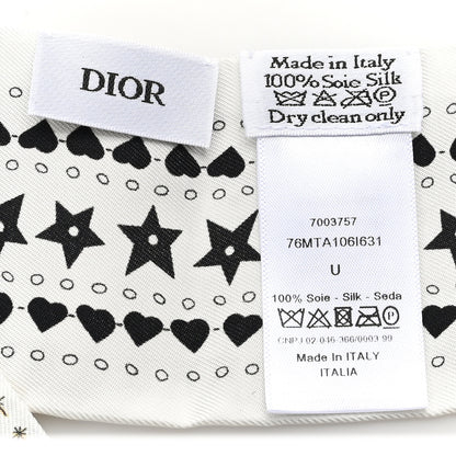 Christian Dior Silk La Papesse Tarot Mitzah Scarf White 3 of 3