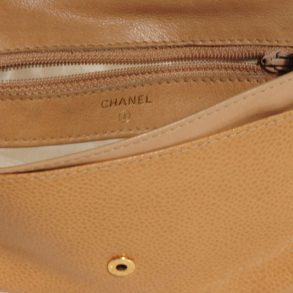 Chanel Caviar Card Holder Wallet Beige 5 of 8