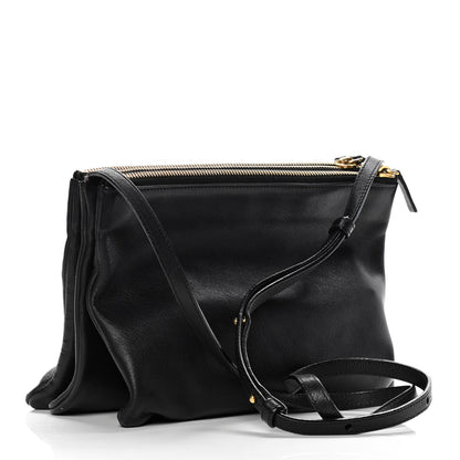 Celine Lambskin Large Trio Crossbody Bag Black 3 of 11