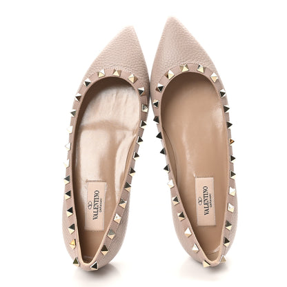 Valentino Garavani Nappa Rockstud Ballerina Flats 36 Poudre 2 of 10