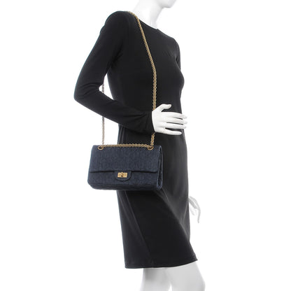 Chanel Denim Quilted 2.55 Reissue 225 Flap Dark Blue 3 of 8