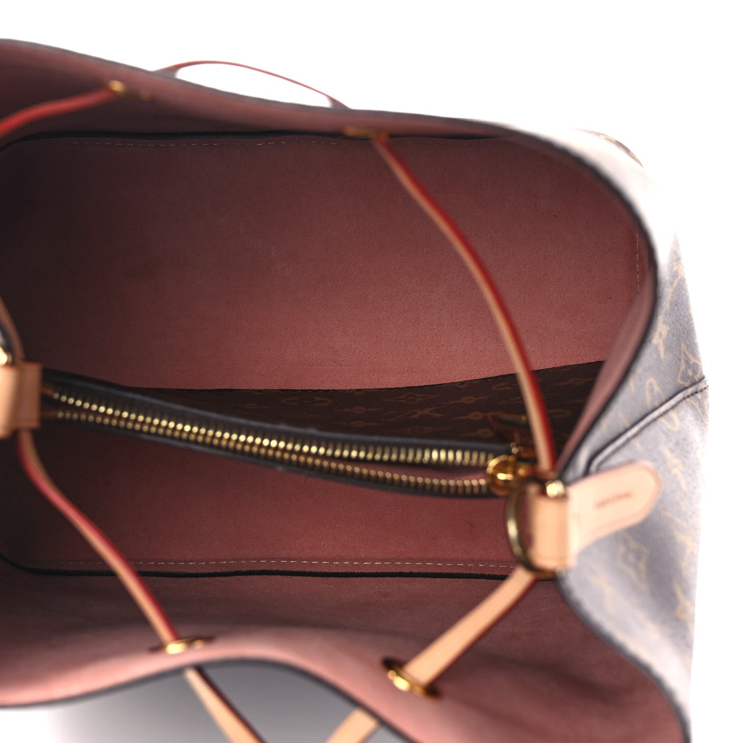 Louis Vuitton Monogram Braided Neonoe MM Peach Cream 5 of 9