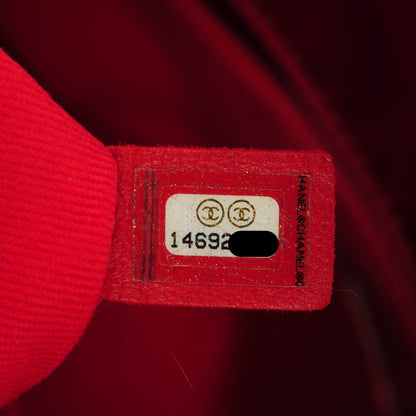 Chanel Patent Quilted Large Just Mademoiselle Bowling Bag Red 7 of 10