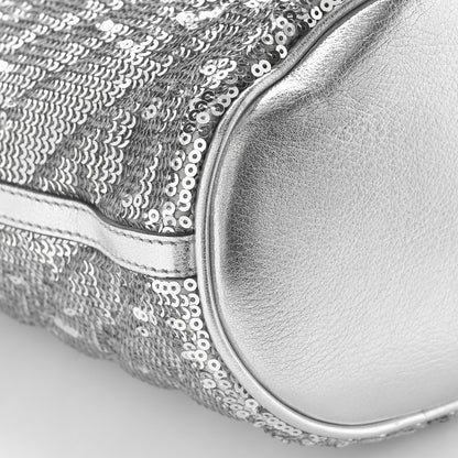 Gucci Sequin Mini GG Marmont 2.0 Bucket Bag Silver 7 of 8