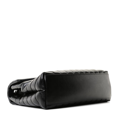 Saint Laurent Calfskin Y Quilted Monogram Medium Loulou Chain Satchel Black 4 of 12