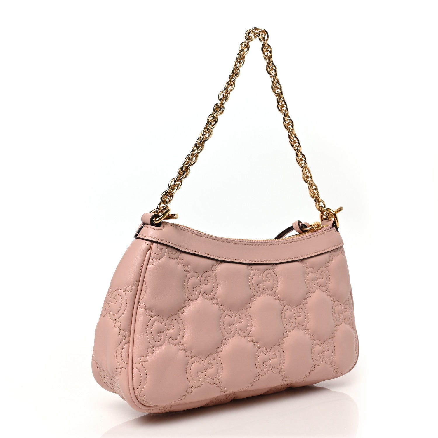 Gucci Calfskin GG Matelasse Chain Handbag Perfect Pink Natural 3 of 8