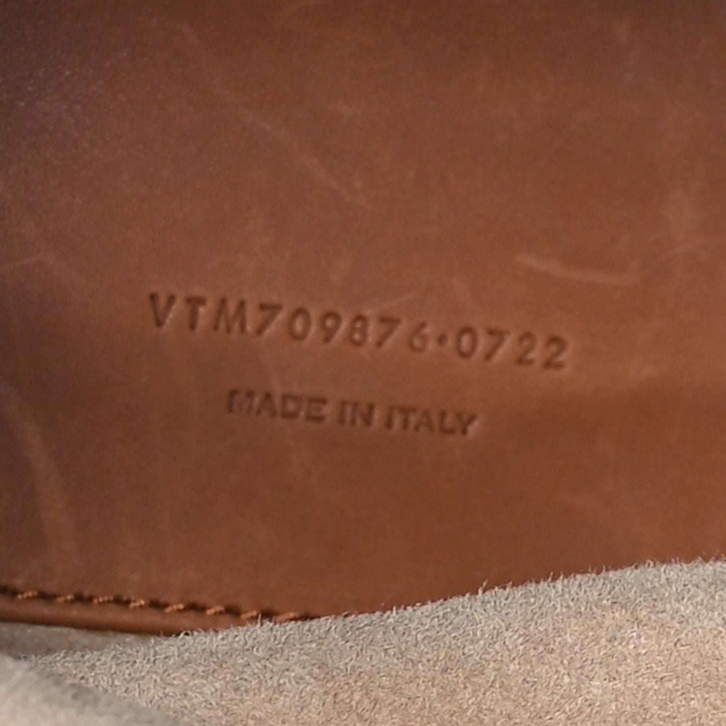 Shearling Calfskin Small Emmanuelle Bucket Bag Natural Beige Brick