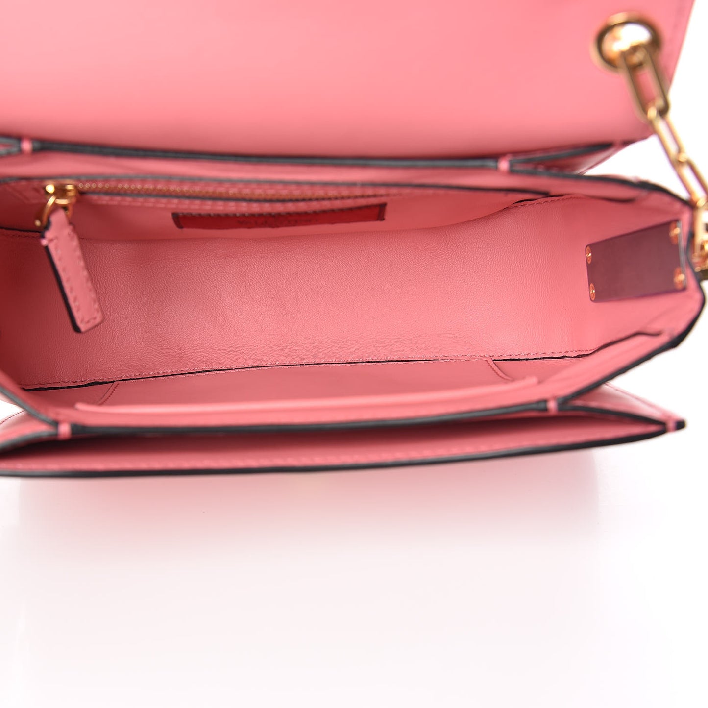 Vitello Chain Flap Bag Paradise Rose