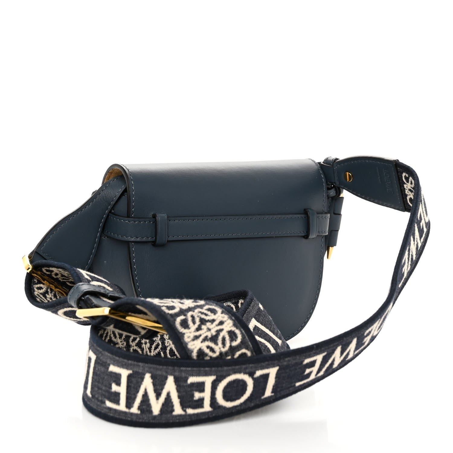 Loewe Calfskin Jacquard Mini Gate Dual Bag Onyx Blue 3 of 9