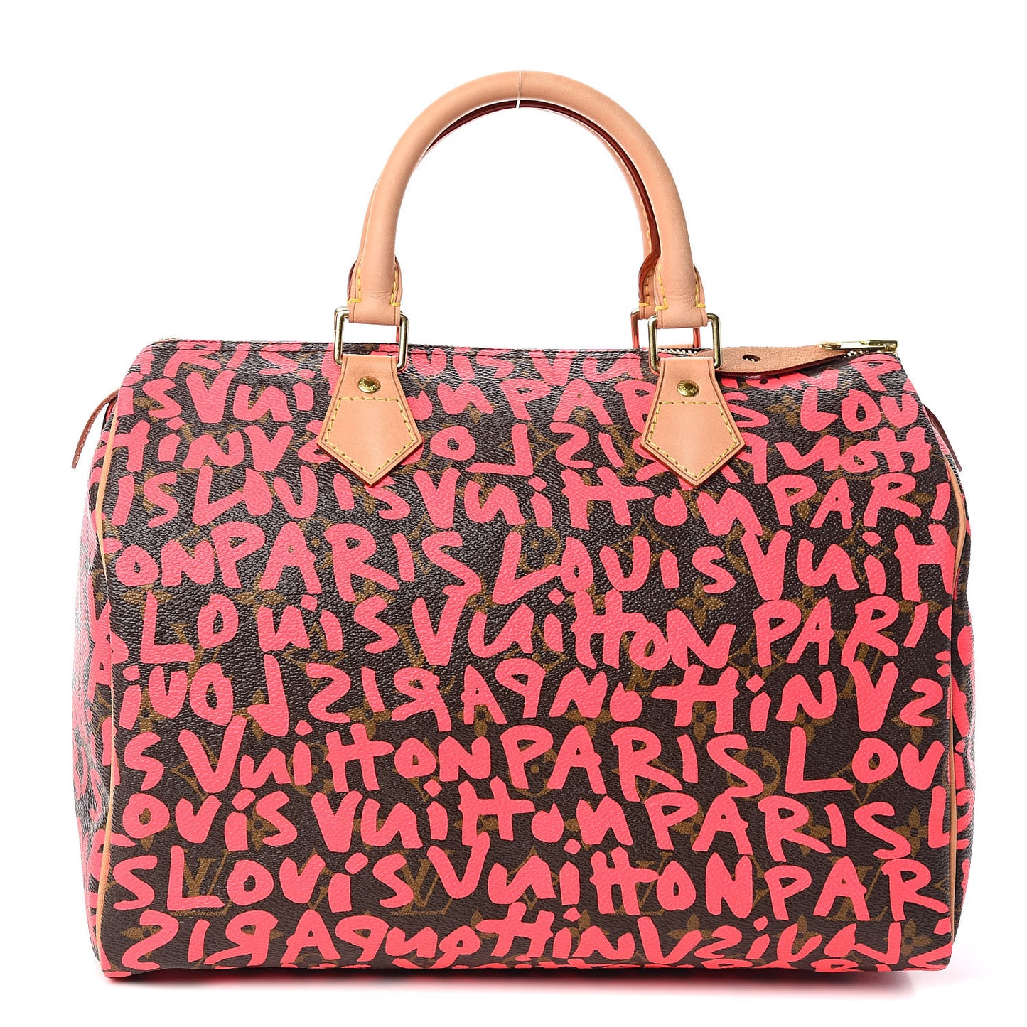 Monogram Graffiti Speedy 30 Fuchsia