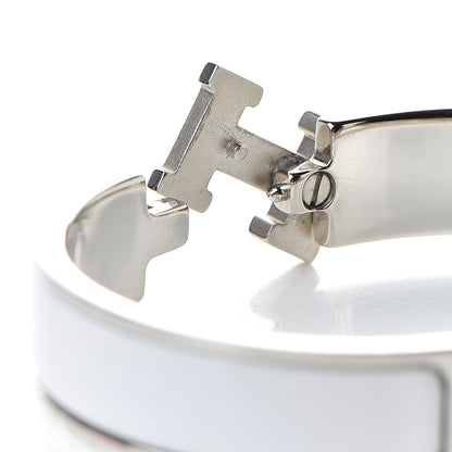 Hermes Enamel Narrow Clic Clac H Bracelet PM White 5 of 6