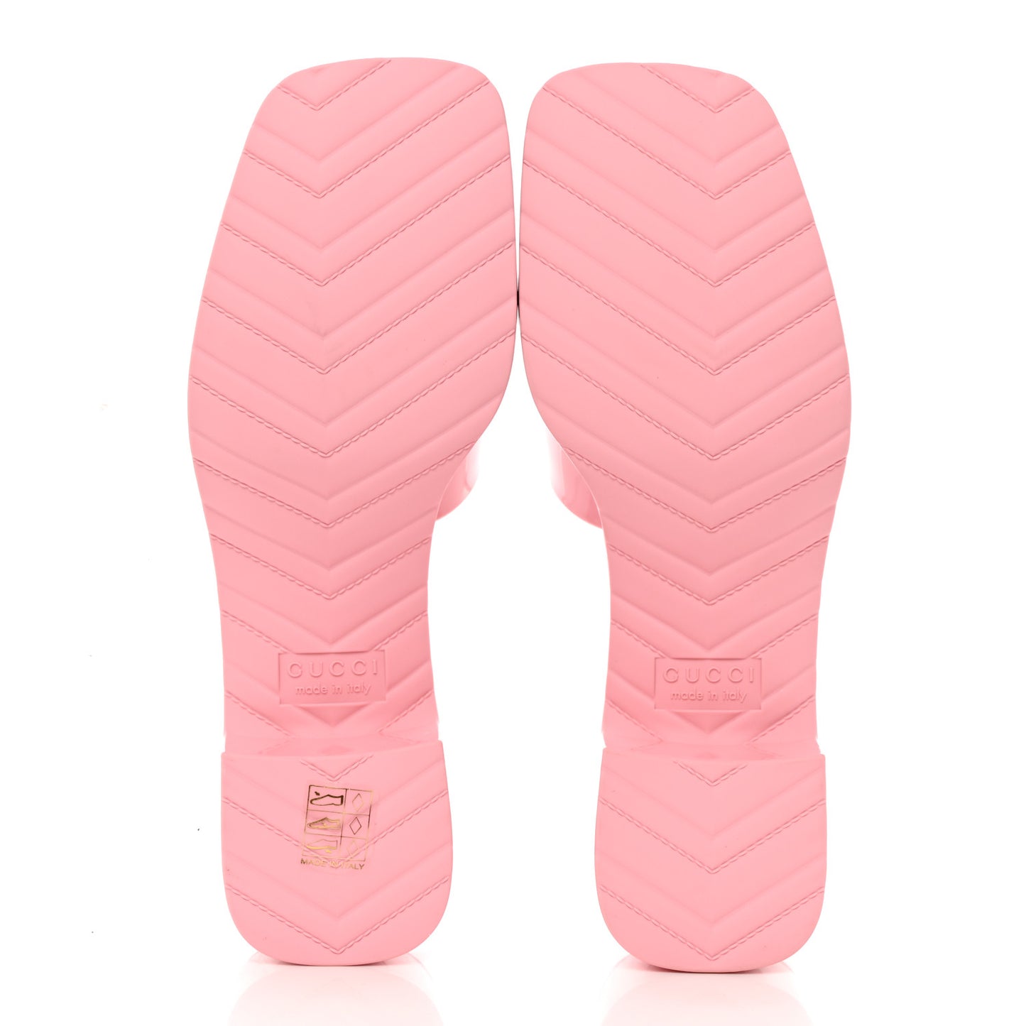 Rubber Gucci Logo Womens Platform 20/60mm Slide Sandals 37 Wild Rose