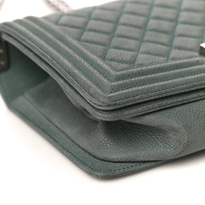 Chanel Iridescent Caviar Quilted Medium Boy Flap Green 8 of 21