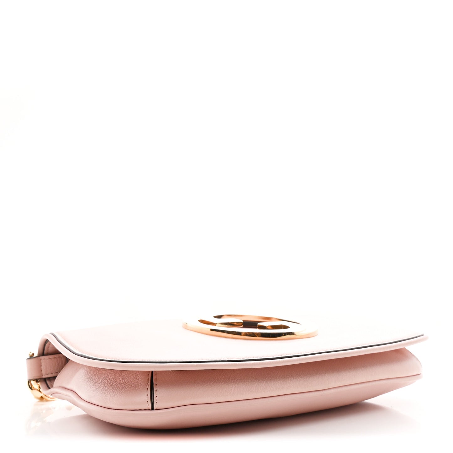 Roxy Calfskin Blondie Chain Shoulder Flap Bag Powder Pink