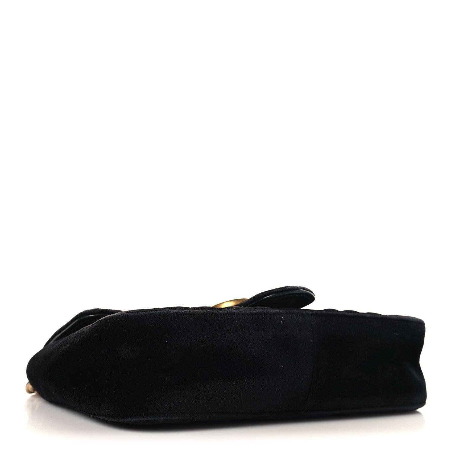 Gucci Velvet Matelasse Mini GG Marmont Shoulder Bag Black 4 of 13