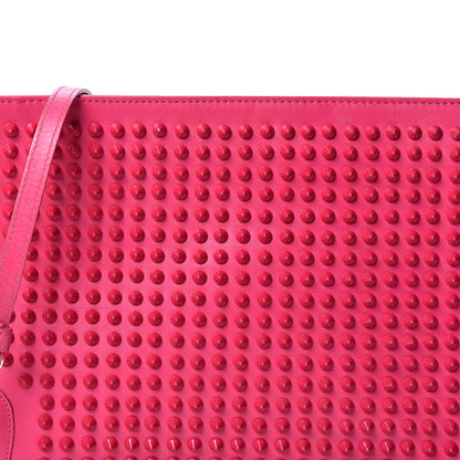 Christian Louboutin Calfskin Spikes Loubiposh Chain Clutch Fuchsia 9 of 9