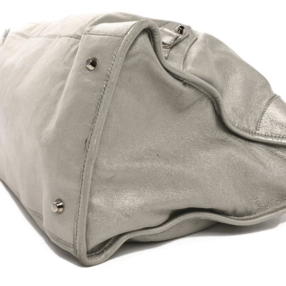 Balenciaga Metallic Agneau Classic Palladium Hardware Work Argent 10 of 10